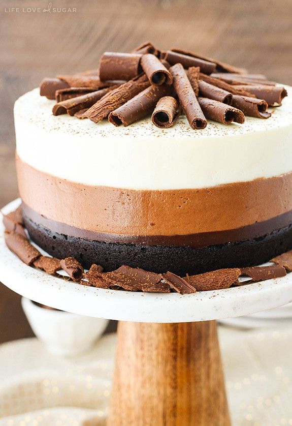 Triple Chocolate Mousse Cake
 Triple Chocolate Mousse Cake Life Love and Sugar