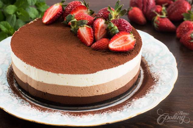 Triple Chocolate Mousse Cake
 No Bake Triple Chocolate Mousse Cake Home Cooking Adventure