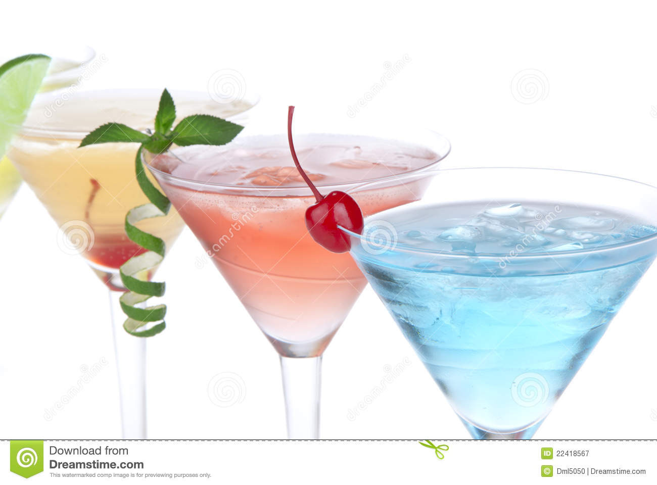 Tropical Drinks With Vodka
 Tropical Martini Cocktails With Vodka Royalty Free Stock