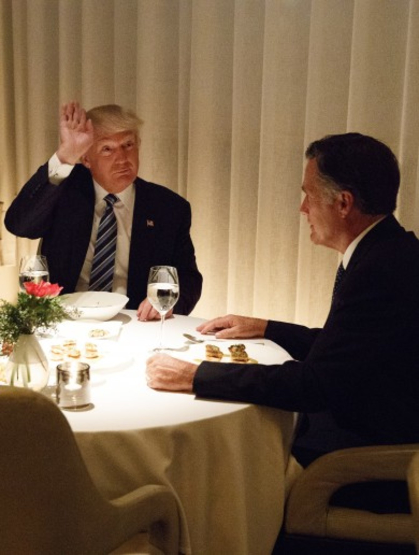 Trump Romney Dinner
 Mitt Romney had a cosy dinner last night with Trump the