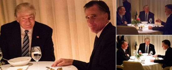 Trump Romney Dinner
 Donald Trump and Mitt Romney Dine To her as