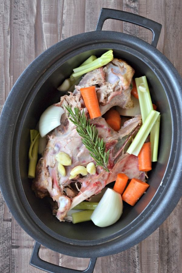 Turkey Bone Soup
 Slow Cooker Turkey Stock this super easy bone broth is