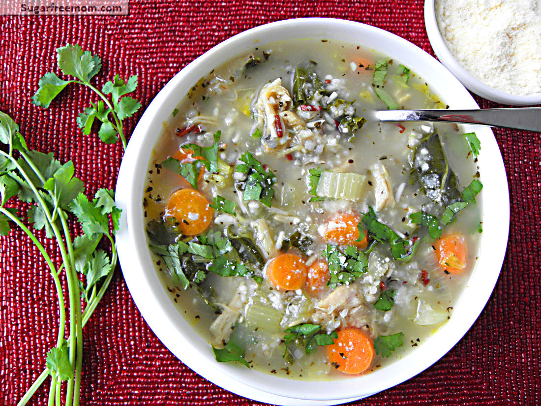 Turkey Kale Soup
 Crock Pot Turkey Kale Rice Soup