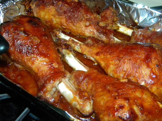 Turkey Legs In Oven
 oven baked barbecue turkey