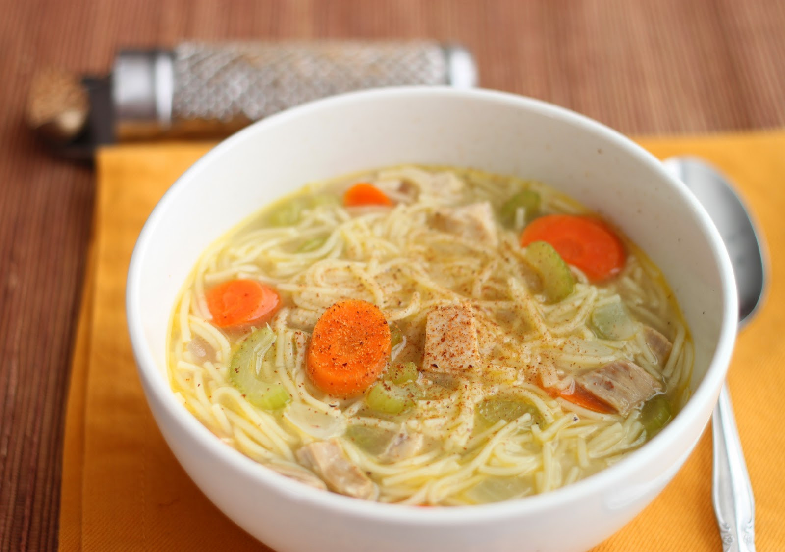 Turkey Noodle Soup
 The Cilantropist Turkey Noodle Soup and Homemade Stock