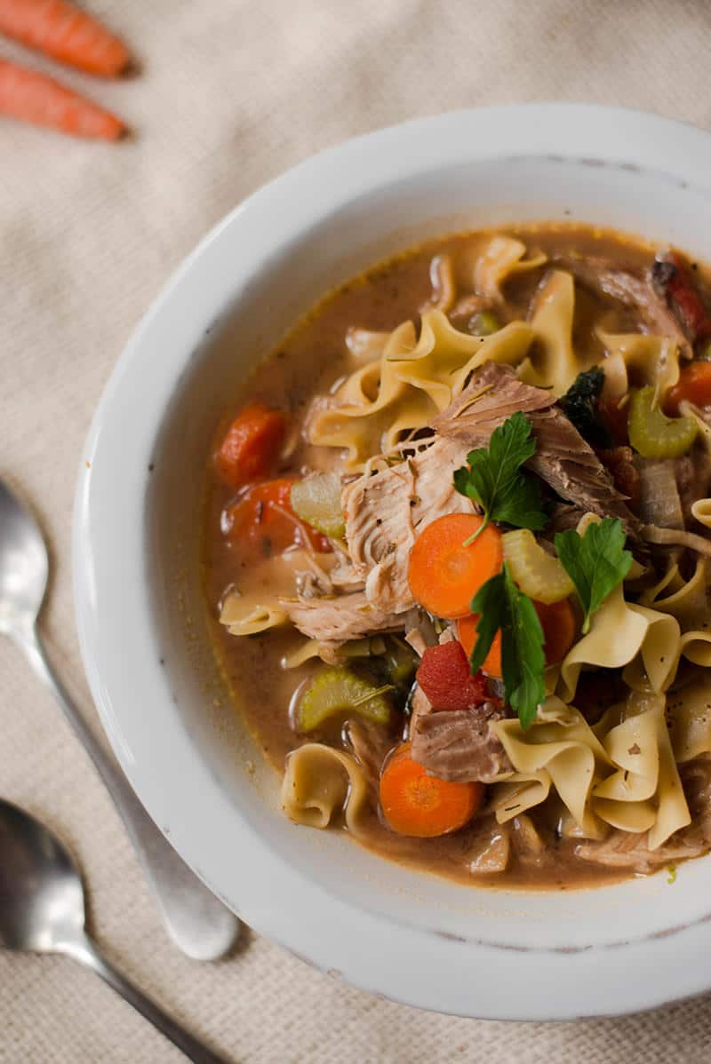 Turkey Noodle Soup
 Easy Turkey Noodle Soup • A Sweet Pea Chef