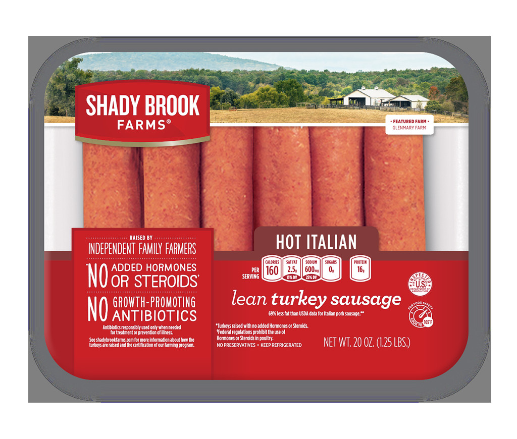 Turkey Sausage Nutrition
 Hot Italian Turkey Sausage Links Shady Brook Farms turkey