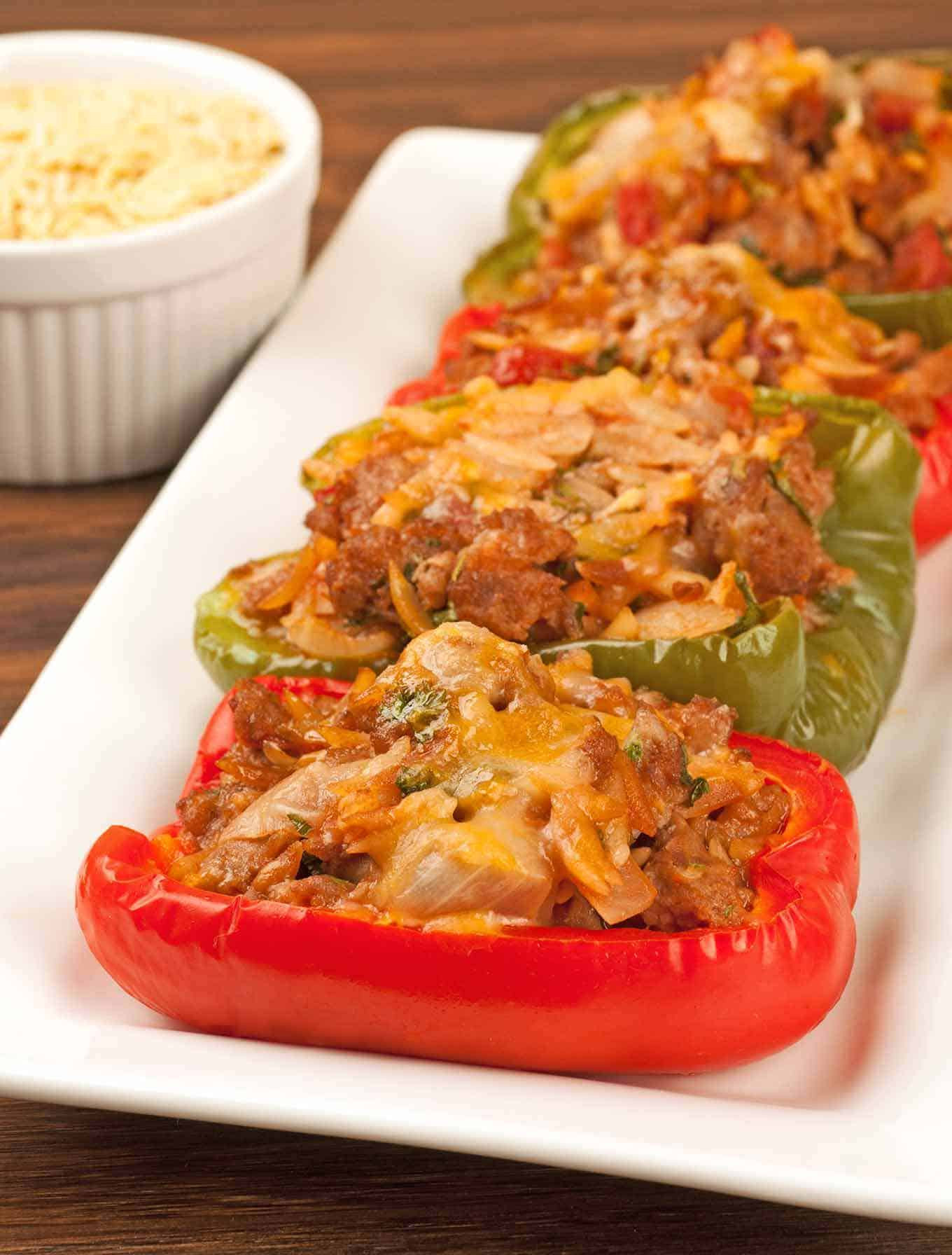 Turkey Sausage Recipes
 Turkey Sausage and Orzo Stuffed Peppers Recipe