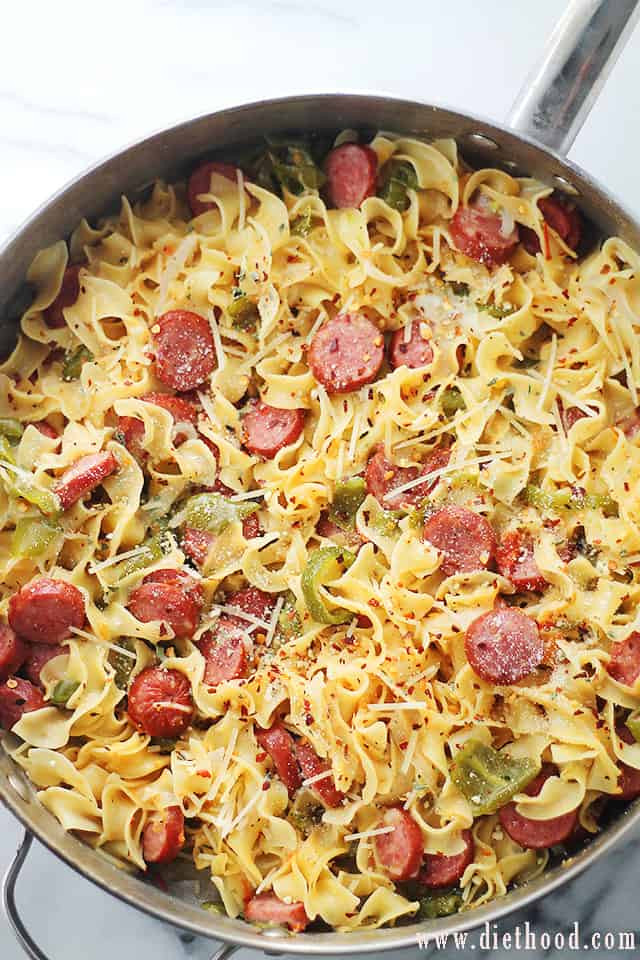 Turkey Sausage Recipes
 e Pot Turkey Sausage and Noodles Recipe