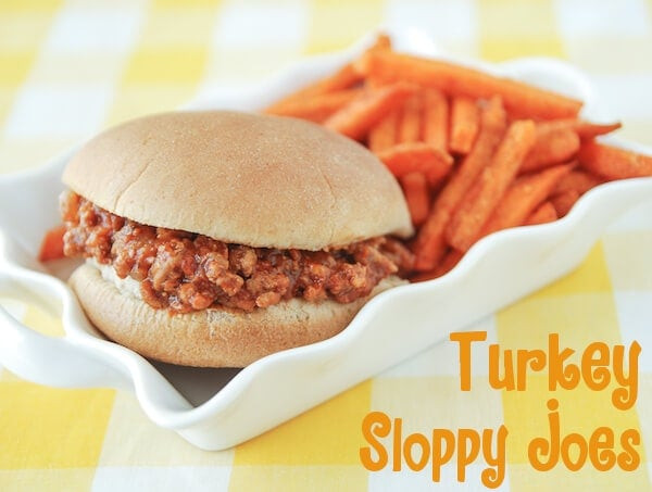 Turkey Sloppy Joes
 ground turkey sloppy joes