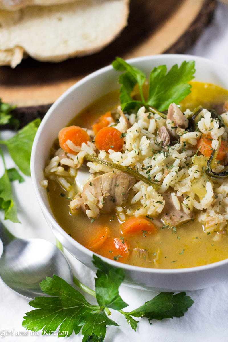 Turkey Soup From Leftover
 Leftover Turkey and Rice Soup 30 Minute Meal Girl and