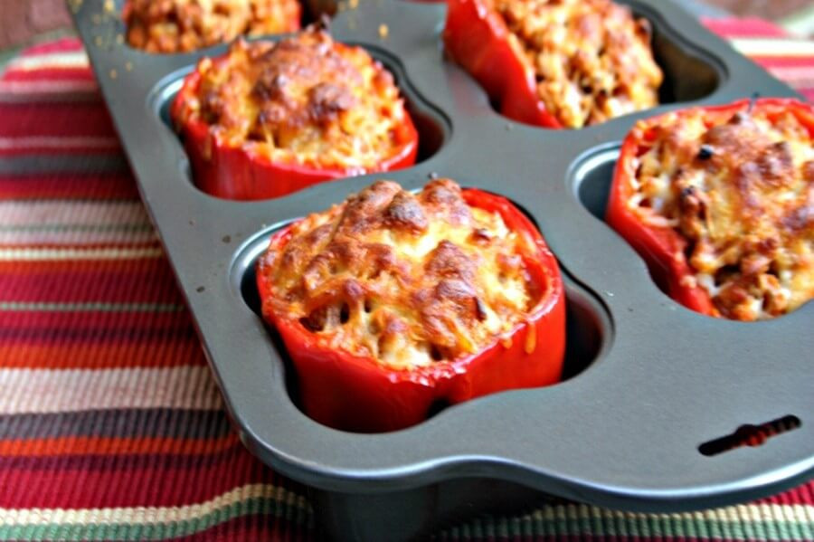 Turkey Stuffed Bell Peppers
 Tasty Red Bell Peppers Ground Turkey Stuffed