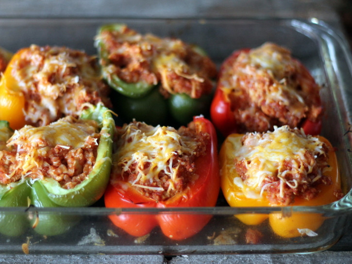 Turkey Stuffed Bell Peppers
 Quinoa and Turkey Sloppy Joe Stuffed Bell Peppers