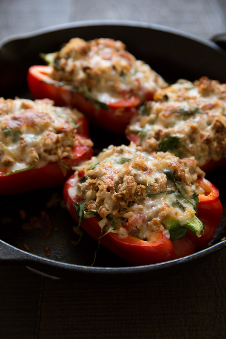 Turkey Stuffed Bell Peppers
 Turkey & Arugula Stuffed Bell Peppers Tastes Lovely