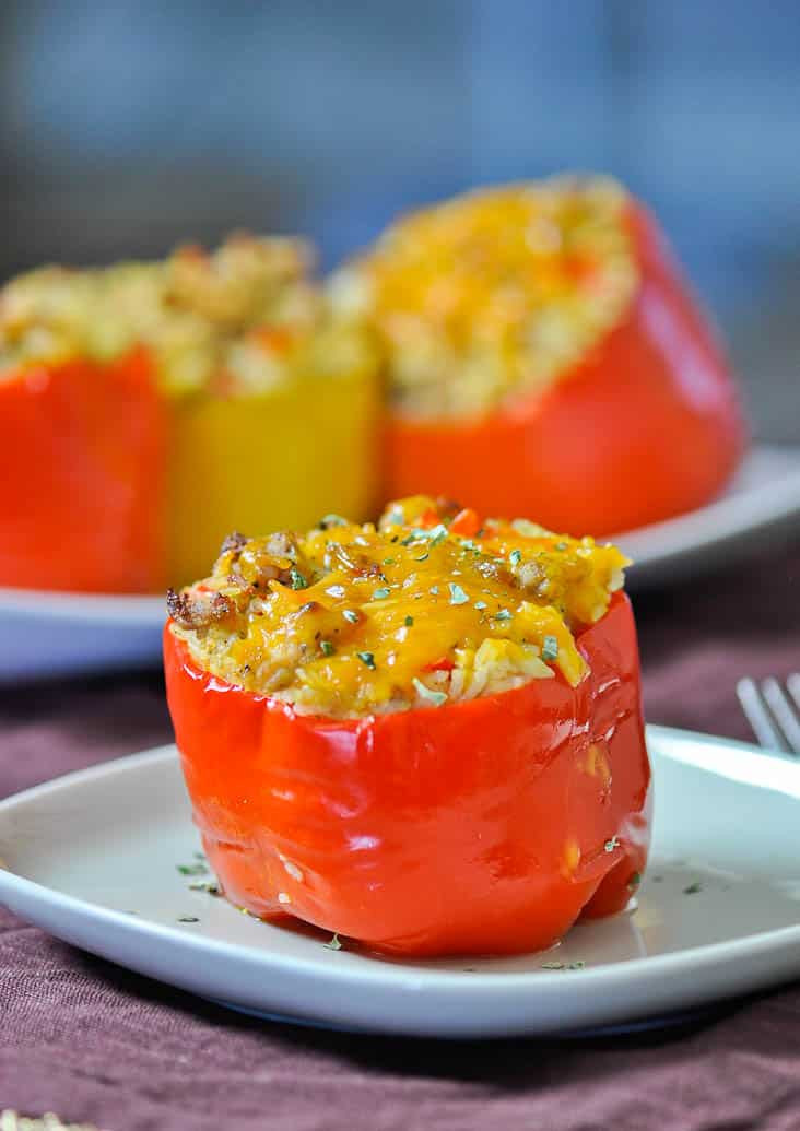 Turkey Stuffed Bell Peppers
 Skinny Turkey Stuffed Peppers Jo Cooks