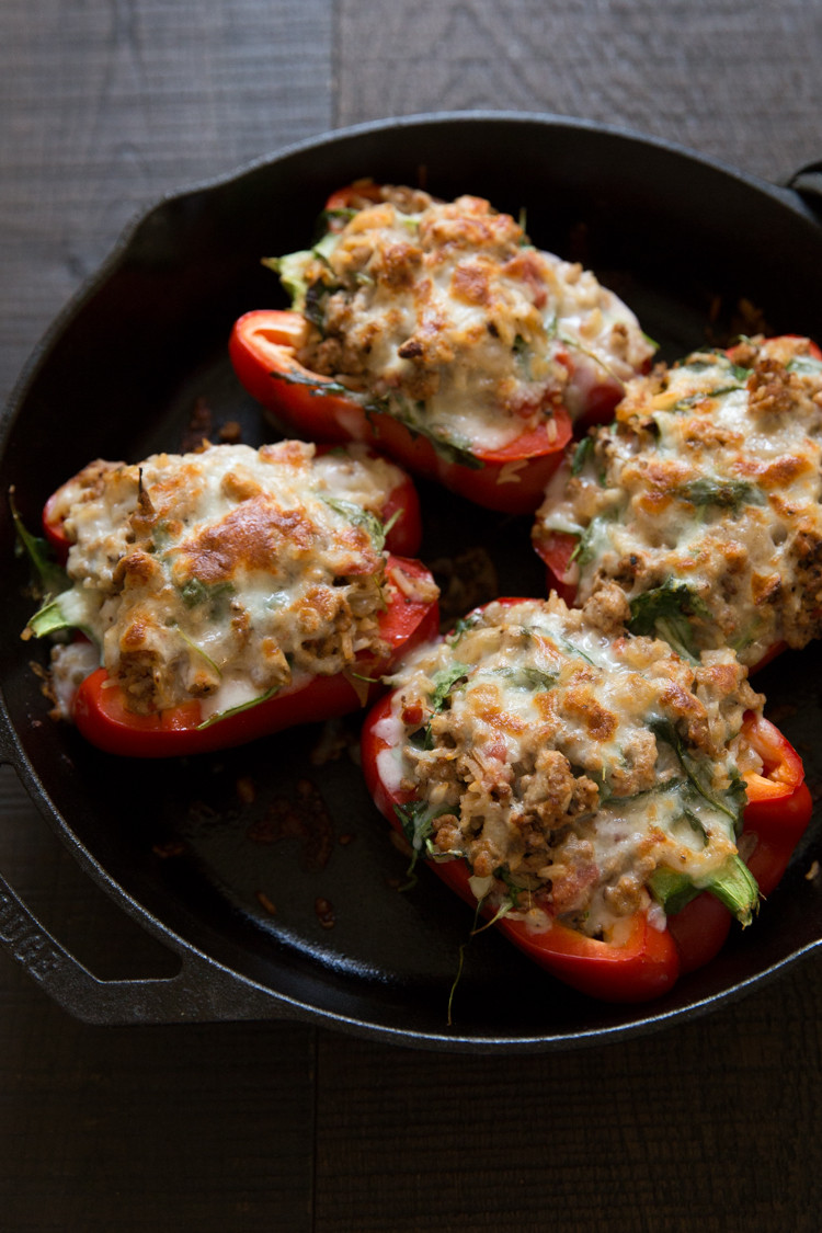 Turkey Stuffed Bell Peppers
 Turkey & Arugula Stuffed Bell Peppers — Tastes Lovely