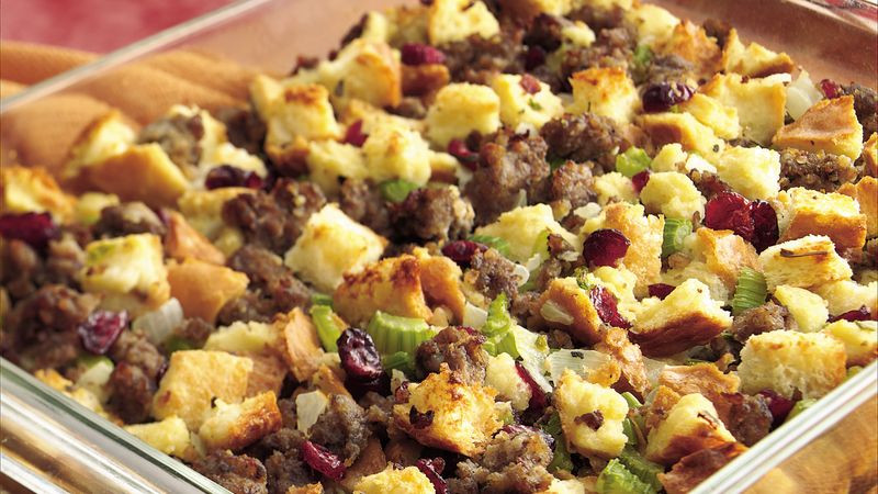 Turkey Stuffing With Sausage
 Sausage and Cranberry Baked Stuffing Recipe BettyCrocker