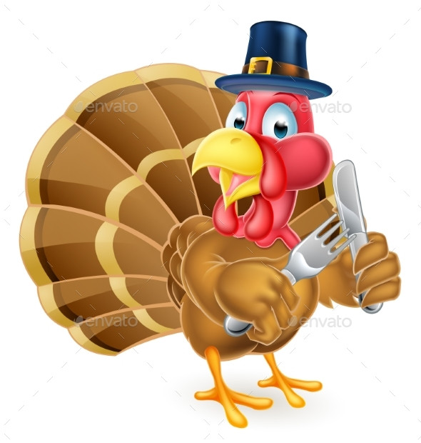 Turkey Thanksgiving Cartoon
 Pilgrim Hat Thanksgiving Cartoon Turkey Holding by Krisdog