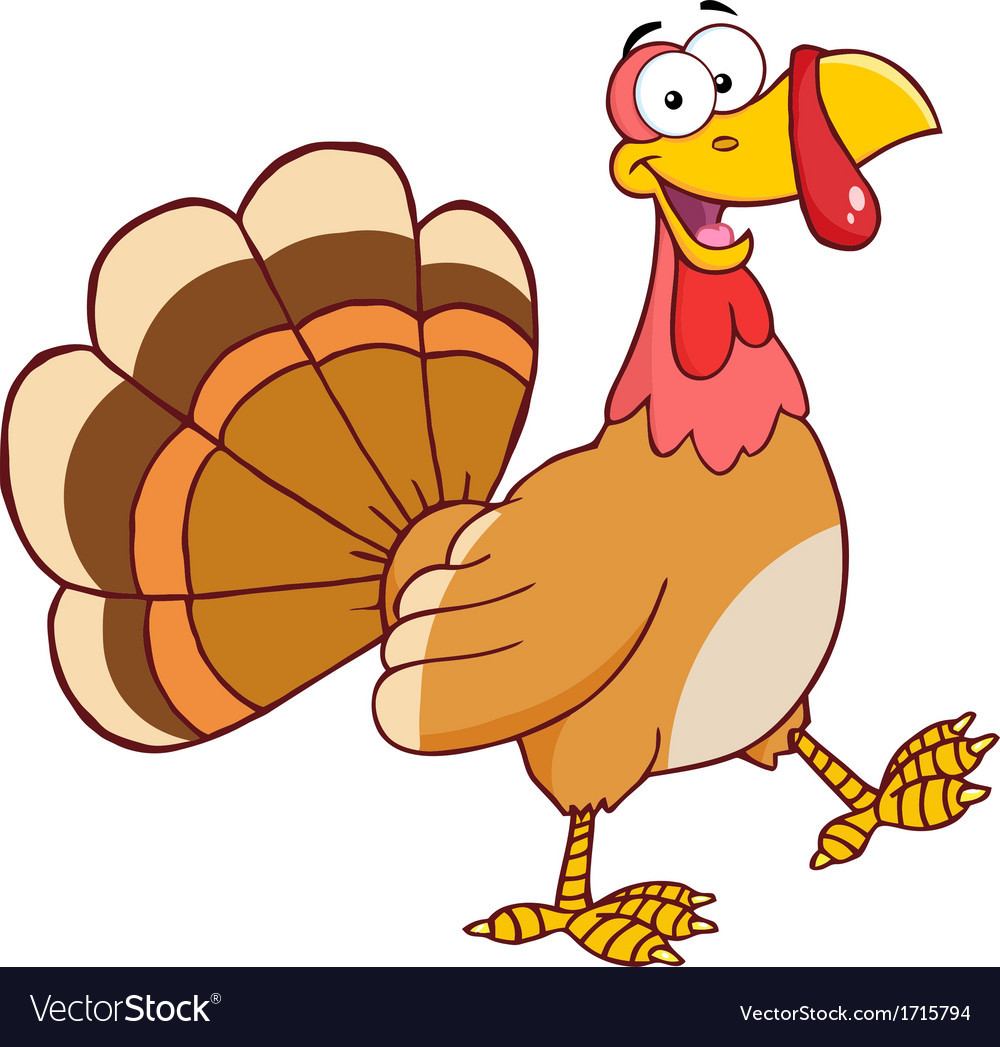 Turkey Thanksgiving Cartoon
 Thanksgiving turkey cartoon Royalty Free Vector Image