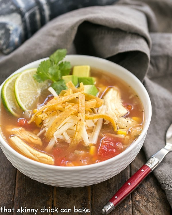 Turkey Tortilla Soup
 Leftover Turkey Tortilla Soup That Skinny Chick Can Bake