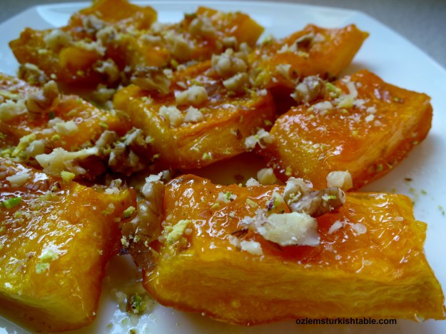 Turkish Dessert Recipes
 Can d Pumpkin Dessert with Walnuts Turkish Style Kabak