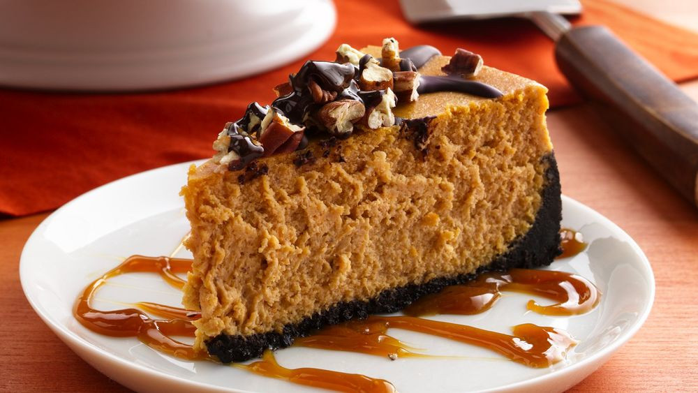 Turtle Cheesecake Recipe
 Turtle Pumpkin Cheesecake recipe from Pillsbury