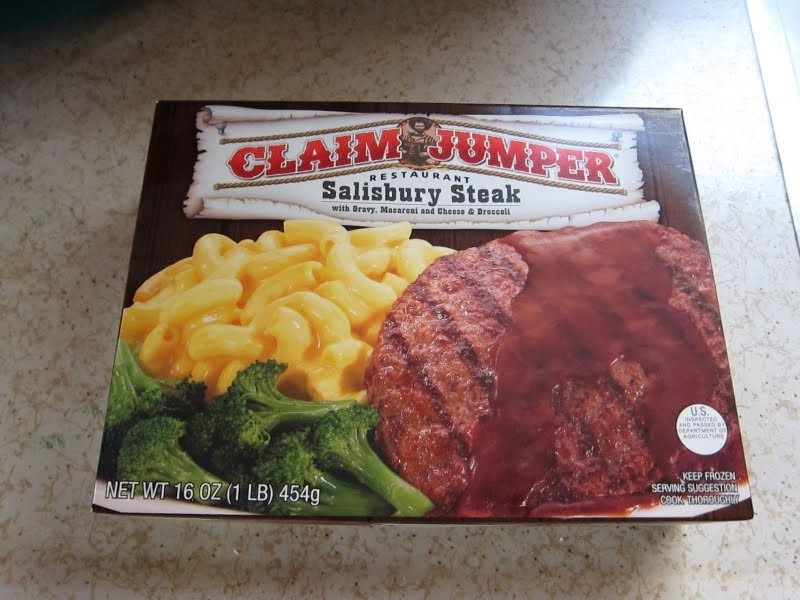 Tv Dinner Brands
 Frozen Friday Claim Jumper Salisbury Steak Dinner