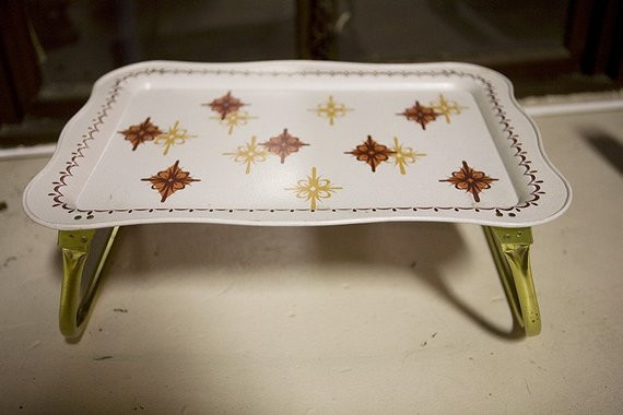 Tv Dinner Tray
 1950s Deco Metal TV Dinner Tray HOMEWARE