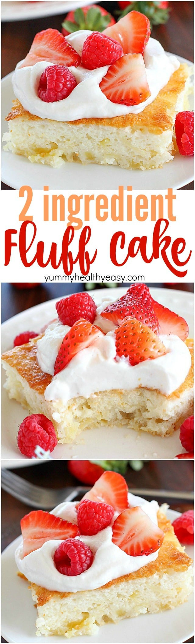 Two Ingredients Desserts
 2 Ingre nt Fluff Cake Yummy Healthy Easy