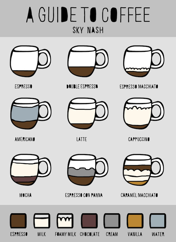 Types Of Coffee Drinks
 A Guide To Coffee What s in Your Coffee Beverage Kona