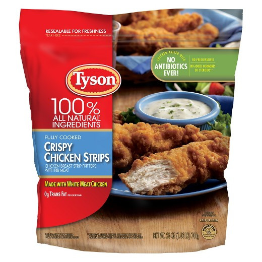 Tyson Chicken Tenders
 tyson breaded chicken breast tenderloins deep fry