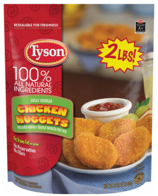 Tyson Chicken Tenders
 Tyson Chicken Nug s $2 99 reg $5 49 Kroger Mega