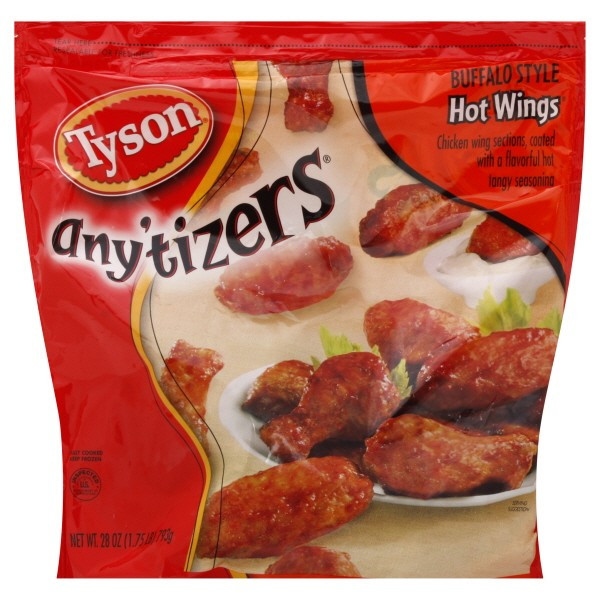 Tyson Chicken Wings
 Tyson Any tizers Chicken Wings Hot Buffalo Style Fully