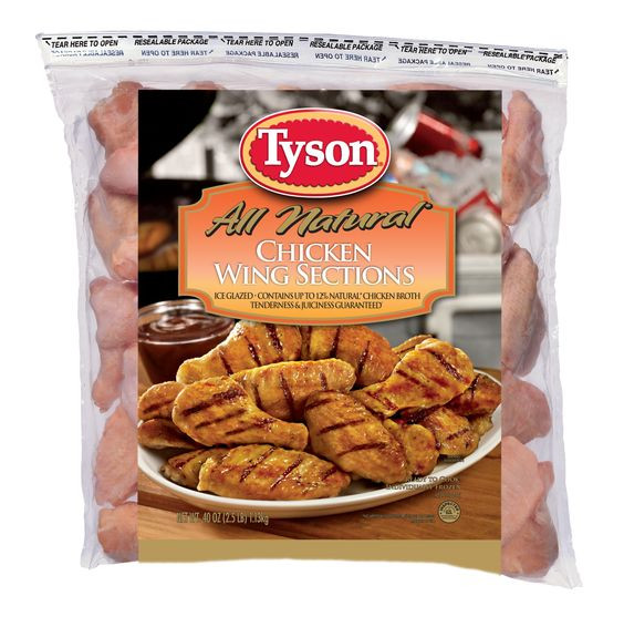 Tyson Chicken Wings
 Tyson Individually Frozen 1st and 2nd Joint Wings are 100