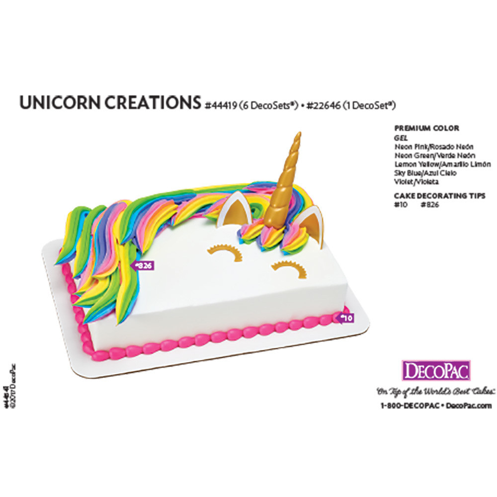 Unicorn Sheet Cake
 DecoPac Unicorn Creations DecoSet 1 4 Sheet Cake