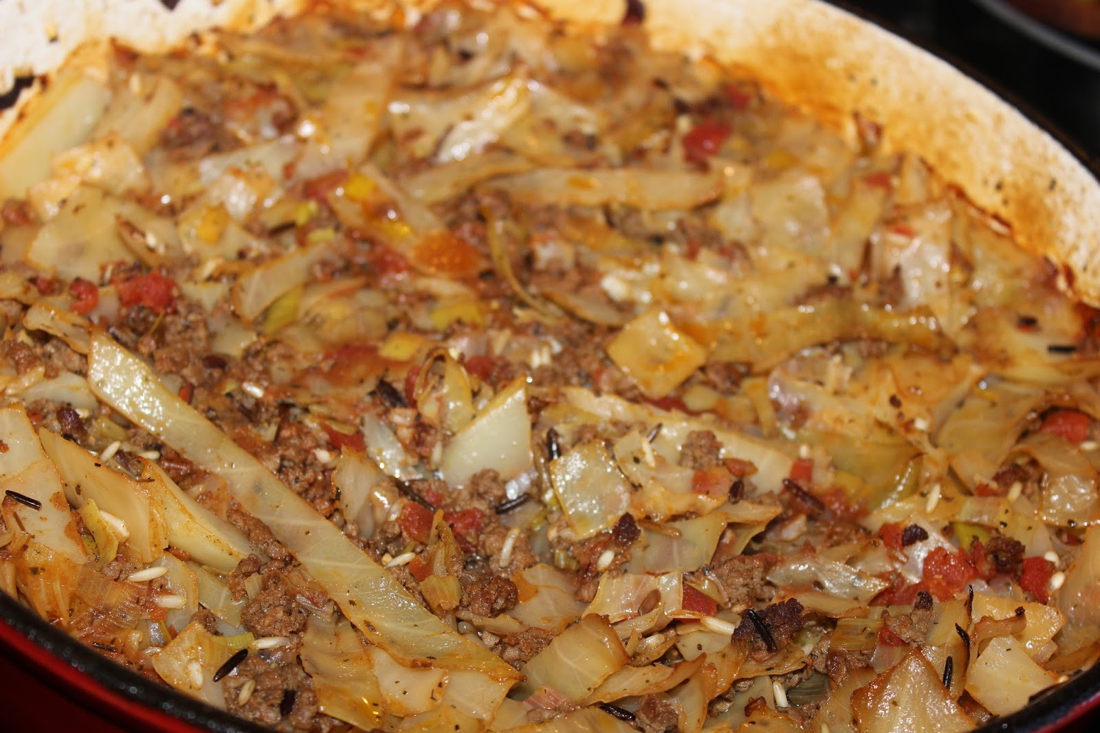 Unstuffed Cabbage Casserole
 Around the world with two sassy chillies Unstuffed