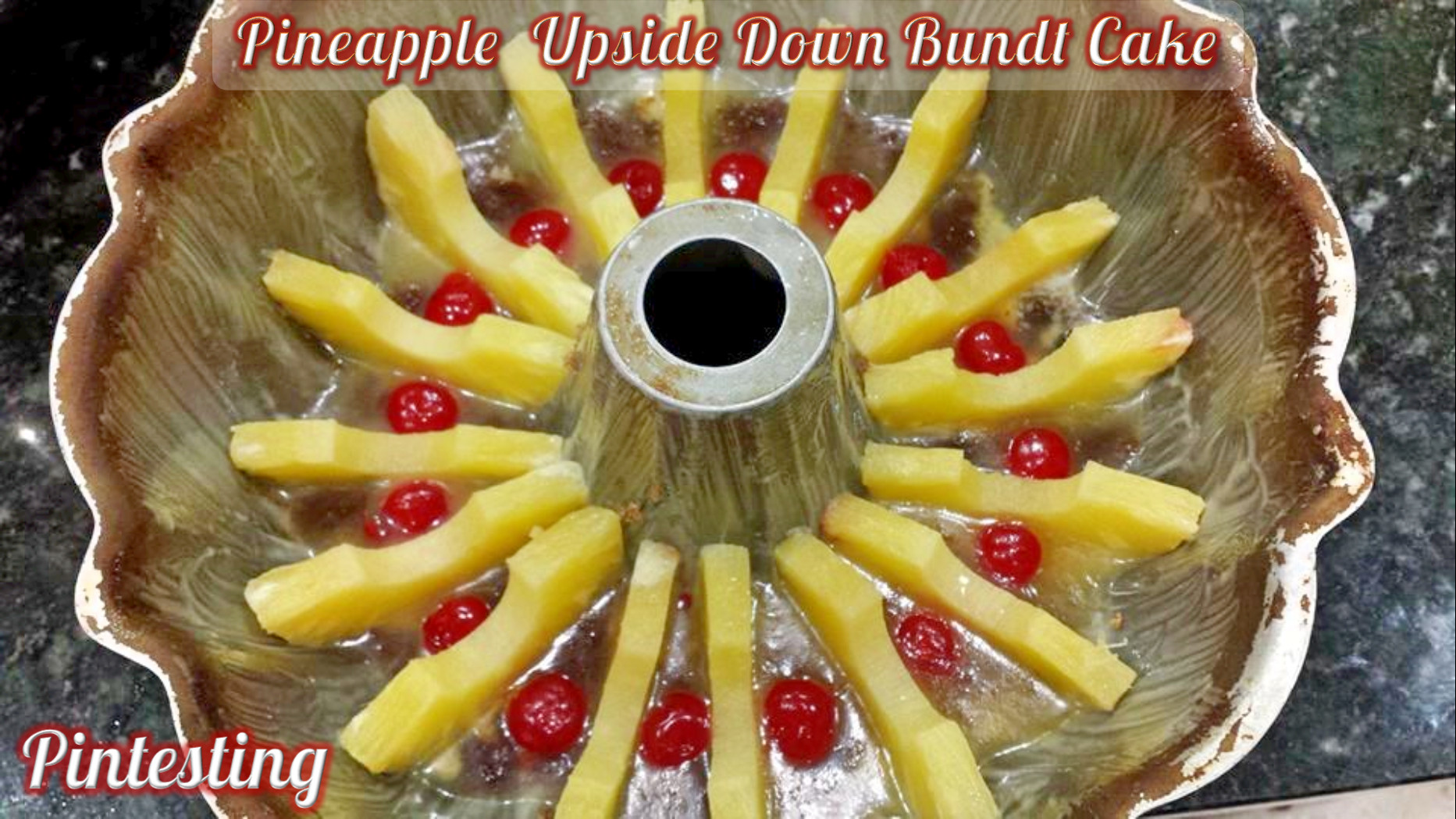 Upside Down Pineapple Bundt Cake
 Pintesting Pineapple Upside Down Bundt Cake