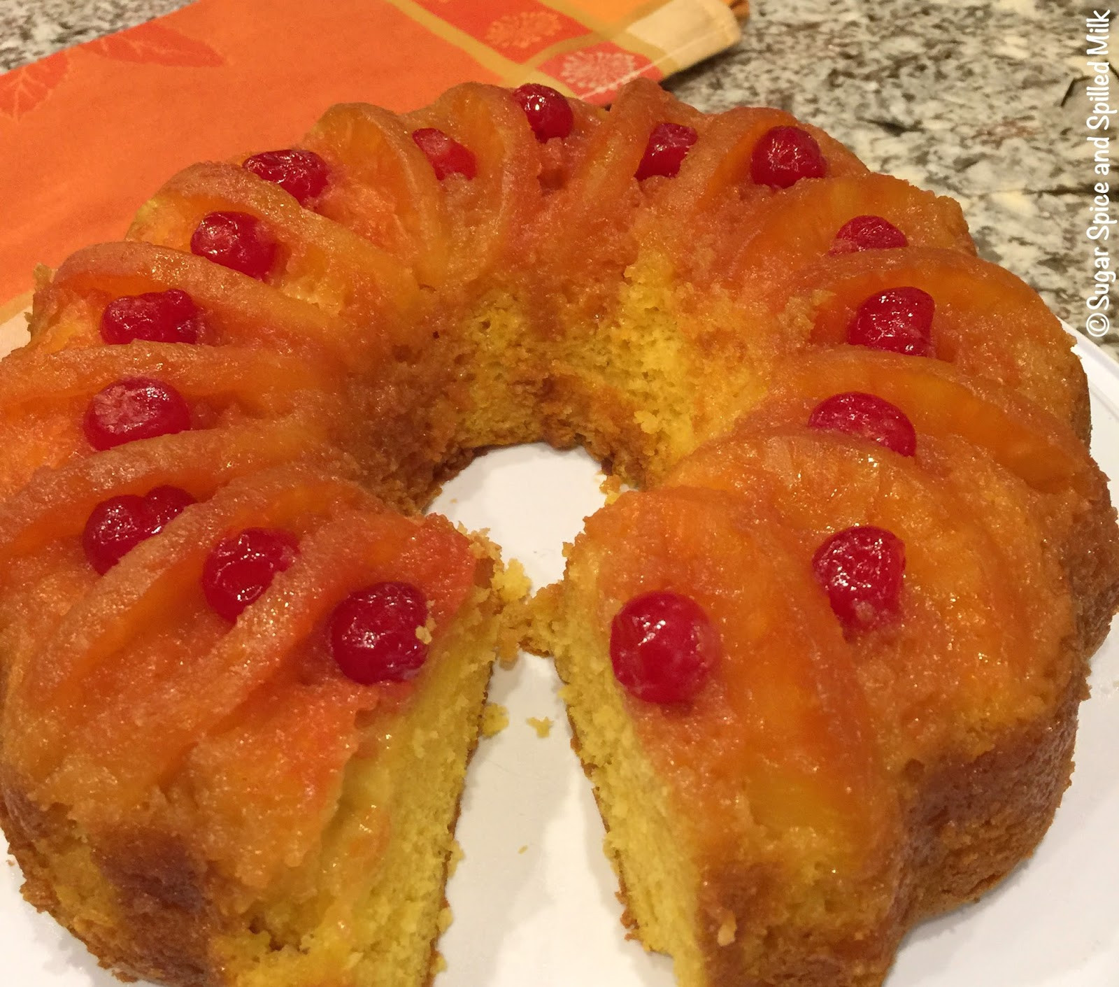 Upside Down Pineapple Bundt Cake
 Sugar Spice and Spilled Milk Pineapple Upside Down Bundt Cake