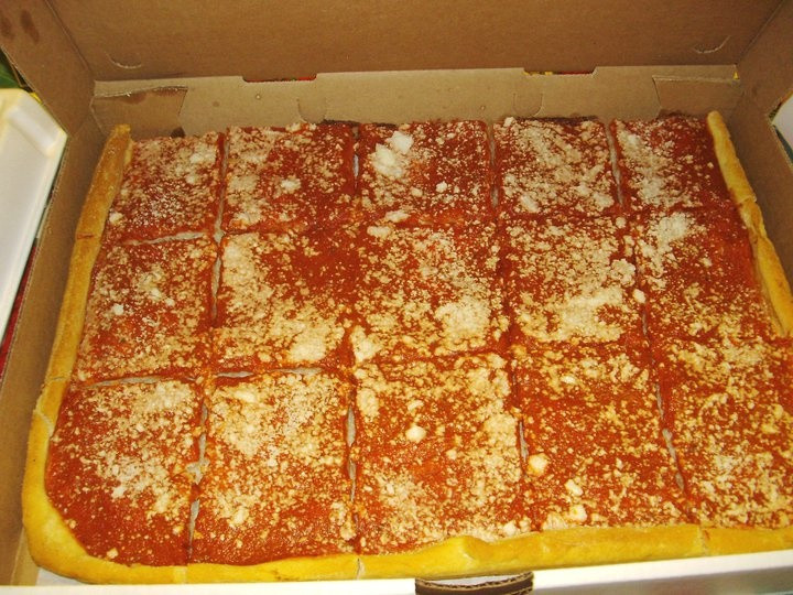 Utica Tomato Pie
 Tomato Pie from Napoli s Bakery Utica NY The midwest has