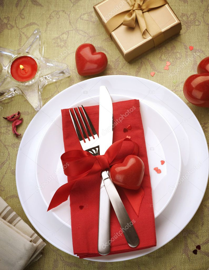 Valentine'S Day Dinner
 Place Setting Valentine s Day Pinterest