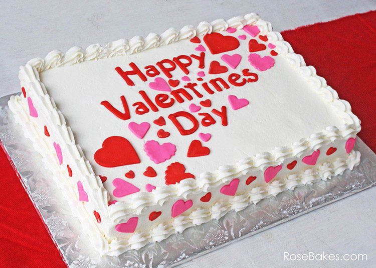 Valentines Day Cakes
 Happy Valentine s Day A Simple Valentines Sheet Cake