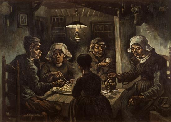 Van Gogh Potato Eaters
 The Potato Eaters oil painting of Vincent van Gogh as