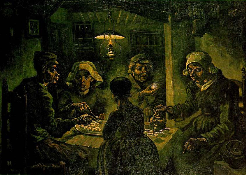 Van Gogh Potato Eaters
 1885 Vincent van Gogh Jedzący kartofle II