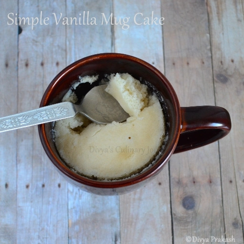 Vanilla Cake In A Mug
 Divya s culinary journey Vanilla Mug Cake Recipe