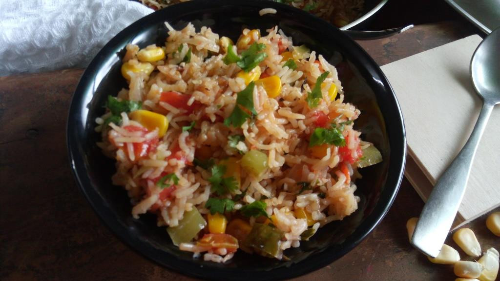 Veg Mexican Rice
 Ve arian Mexican Rice Recipe My Dainty Kitchen