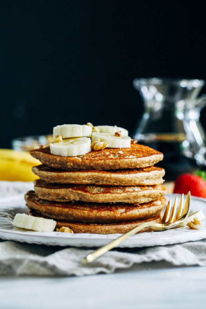 Vegan Banana Pancakes
 Vegan Banana Nut Blender Pancakes Making Thyme for Health