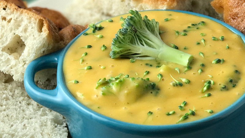 Vegan Broccoli Cheddar Soup
 vegan broccoli cheese soup vitamix