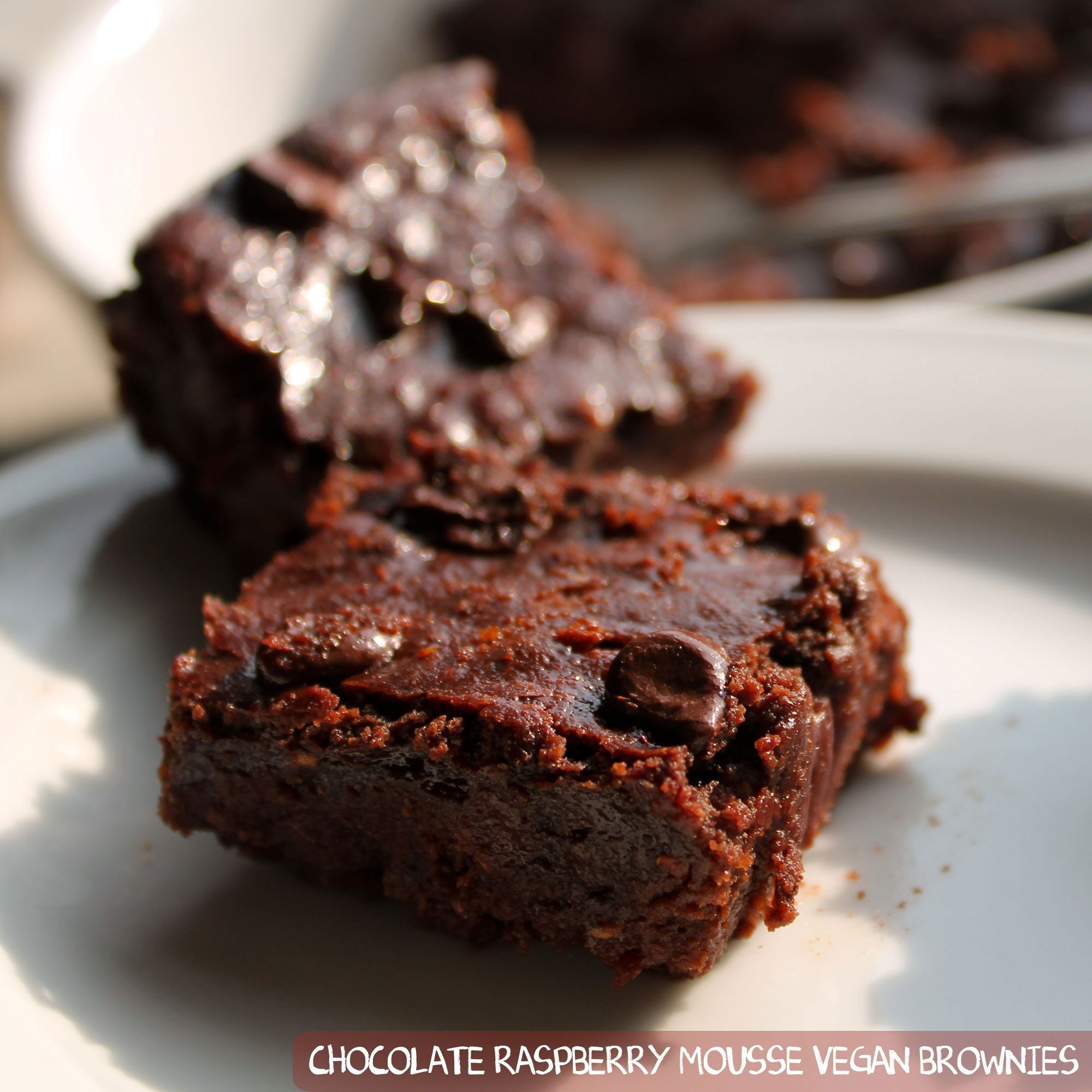Vegan Brownies Recipe
 Chocolate Raspberry Mousse Vegan Brownies