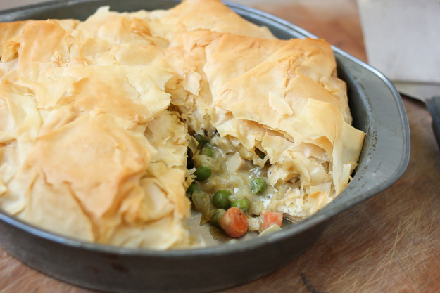 Vegan Chicken Pot Pie
 Vegan Chicken Pot Pie with a Flaky Phyllo Crust