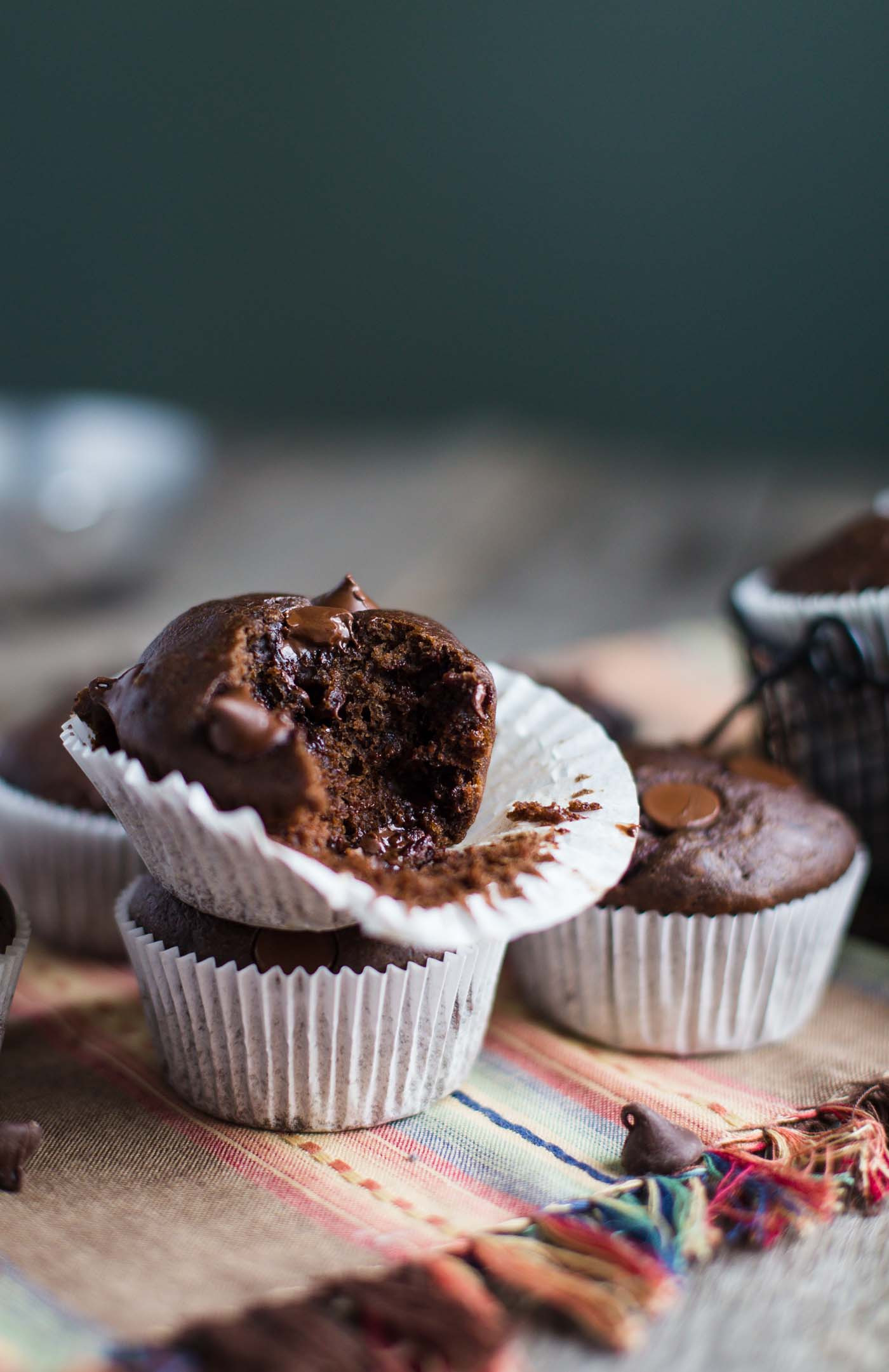 Vegan Chocolate Muffins
 Double Chocolate Vegan Muffins